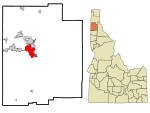 Kootenai County Idaho Incorporated and Unincorporated areas Coeur d'Alene Highlighted